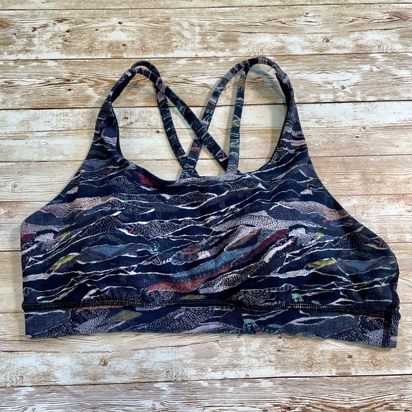 lululemon Energy Bra Mini Sweatr Multi Strappy size 8 - Picture 10 of 10